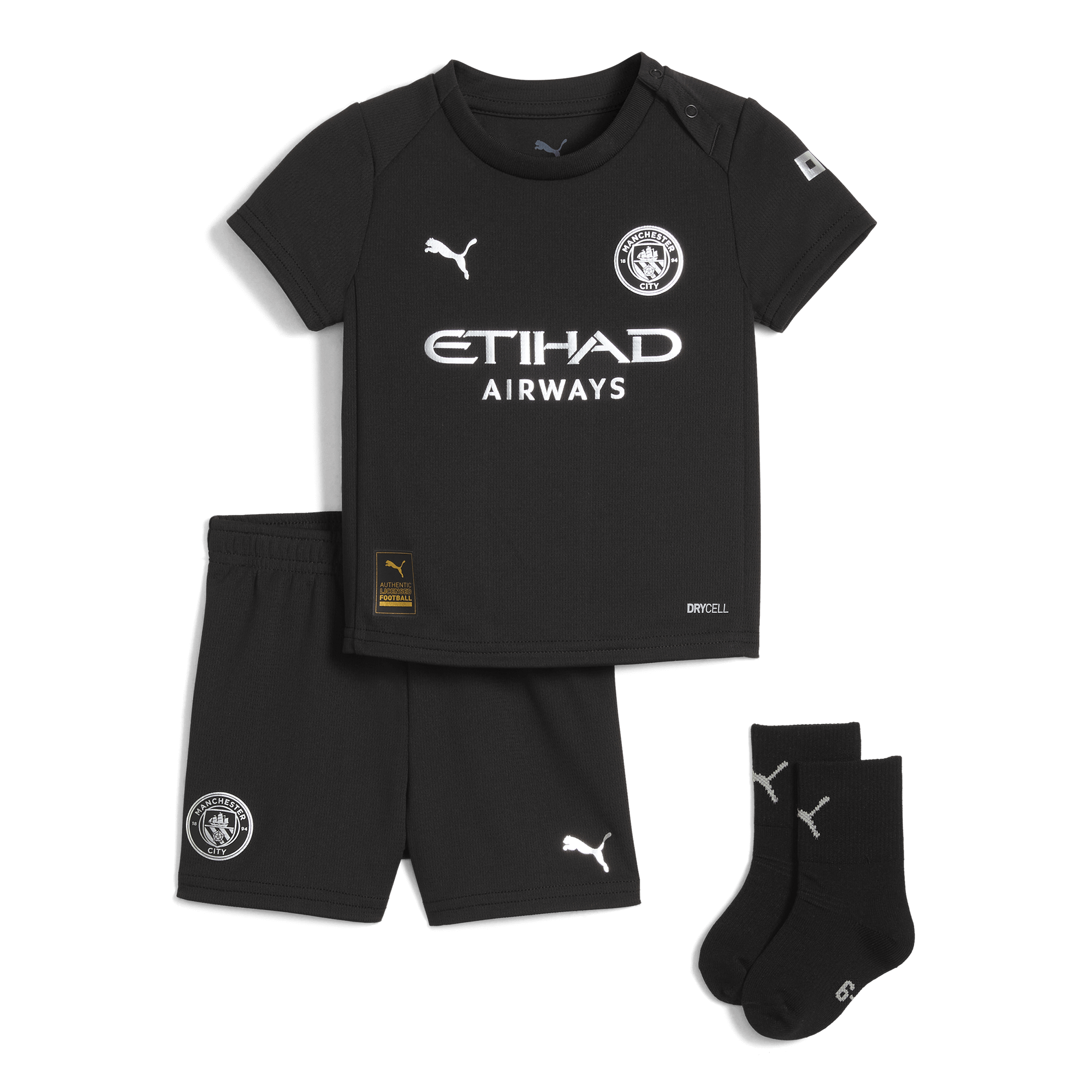 Shop kids manchester city away baby kit black 202526 Manchester City Shirts | Official Store - ManCityFootballShirt.com