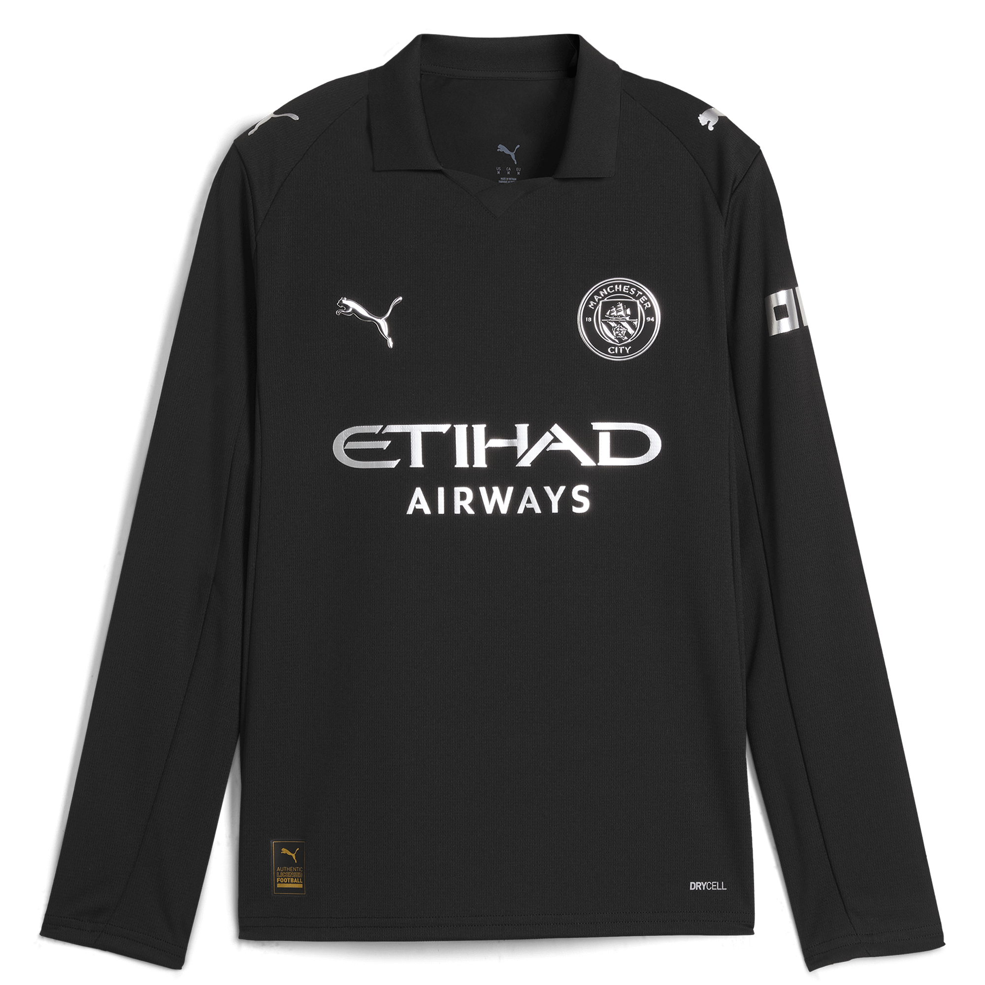 Shop kids manchester city away jersey black 202526 long sleeve with custom printing Manchester City Shirts | Official Store - ManCityFootballShirt.com